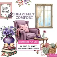 Cozy Home Clipart PNG - Extended License – Image 1