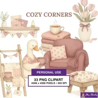 Cozy Home Clipart PNG - Personal Use License – Image 1