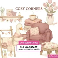 Cozy Home Clipart PNG - Extended License – Image 1