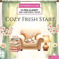 Cozy Home Reset Clipart PNG - Extended License – Image 1