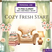 Cozy Home Reset Clipart PNG - Personal Use License – Image 1