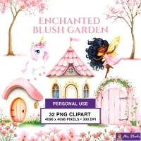 Fantasy Garden Clipart PNG - Personal Use License – Image 1