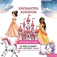 Fairy Tale Princess Clipart PNG - Extended License – Image 1