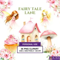 Fairy Cottage Clipart PNG - Personal Use License – Image 1