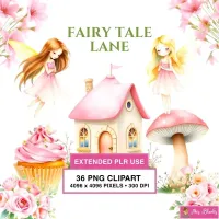 Fairy Cottage Clipart PNG - Extended License – Image 1