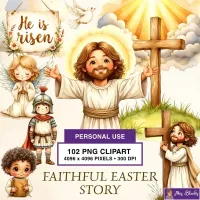 Christian Easter Clipart PNG - Personal Use License – Image 1