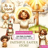 Christian Easter Clipart PNG - Extended License – Image 1