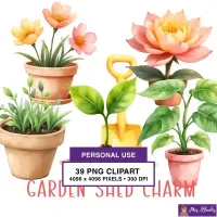 Garden Plant Clipart PNG - Personal Use License – Image 1