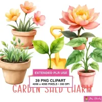 Garden Plant Clipart PNG - Extended License – Image 1