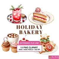 Holiday Dessert Clipart PNG - Extended License – Image 1