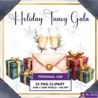 Holiday Party Clipart PNG - Personal Use License – Image 1