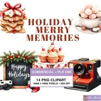 Holiday Memory Clipart PNG - Commercial + PLR Use License – Image 1