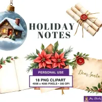 Holiday Letter Clipart PNG - Personal Use License – Image 1