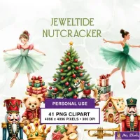 Nutcracker Christmas Clipart PNG - Personal Use License – Image 1