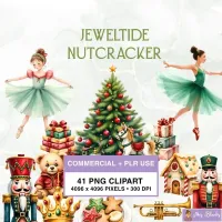 Nutcracker Christmas Clipart PNG - Commercial + PLR Use License – Image 1