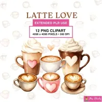 Cozy Coffee Latte Clipart PNG - Extended License – Image 1