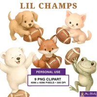 Cute Sports Animal Clipart PNG - Personal Use License – Image 1