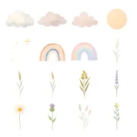 Soft Meadow Insect Clipart PNG - Extended License – Image 2