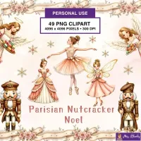 Christmas Ballet Nutcracker Clipart PNG - Personal Use License – Image 1
