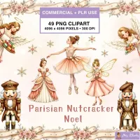 Christmas Ballet Nutcracker Clipart PNG - Commercial + PLR Use License – Image 1