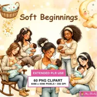 Motherhood Baby Moments Clipart PNG - Extended License – Image 1