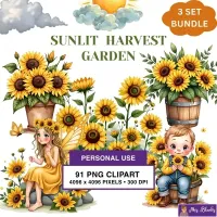 Kids Farm Homestead Clipart PNG - Personal Use License – Image 1