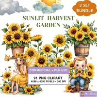 Kids Farm Homestead Clipart PNG - Commercial + PLR Use License – Image 1