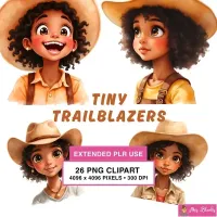 Adventurous Kids Explorer Clipart PNG - Extended License – Image 1