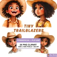 Adventurous Kids Explorer Clipart PNG - Commercial + PLR Use License – Image 1