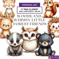 Forest Animal Clipart PNG - Personal Use License – Image 1