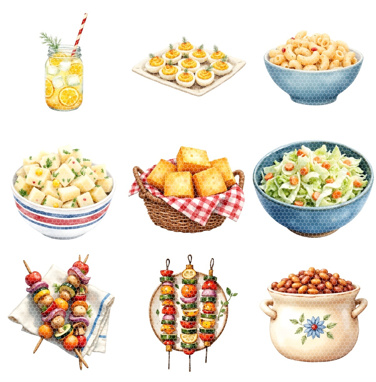 Backyard cookout BBQ Summer Picnic Clipart PNG - Commercial + PLR Use License – Image 3