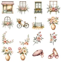 Pink Coquette Paris Watercolor Clipart PNG - Commercial + PLR Use - Pink Coquette Paris – Image 2