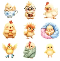 Funny Chicken and Farm Pun Clipart - Cluck Chaos – Image 2