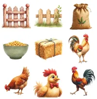 Funny Chicken and Farm Pun Clipart - Cluck Chaos – Image 5