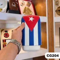 (CG204) حافظة سيجار ثل��ثية - علم كوبا – حافظة سيجار ثلاثية, علم كوبا, تراثي كلاسيكي