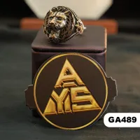 💍 محبس فضة (GA489) - Silver Ring – فضة 925 - عثماني, 11 / 25, 17 غرام