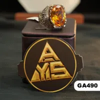 💍 محبس فضة (GA490) - Silver Ring – فضة 925 - عثماني, 12 / 27, 23 غرام