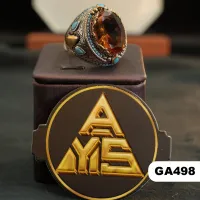💍 محبس فضة (GA498) - Silver Ring – فضة 925 - عثماني, 11 / 26, 24 غرام