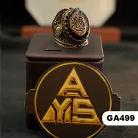 💍 محبس فضة (GA499) - Silver Ring – فضة 925 - عثماني, 10 / 23, 21 غرام