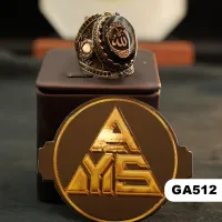 💍 محبس فضة (GA512) - Silver Ring – فضة 925 - عثماني, 10 / 23, 18 غرام