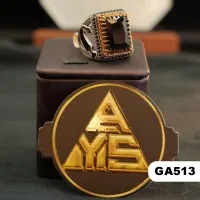 💍 محبس فضة (GA513) - Silver Ring – فضة 925 - عثماني, 11 / 25, 17 غرام