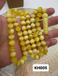  (KH005) سبحة كهرب حر أصلي دائري جيبس بعسل  – Image 2