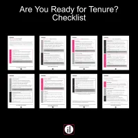 Are You Ready for Tenure? Checklist – Image 2