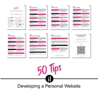 50 Tips for Developing a Personal Website for a Professional Career – Image 2