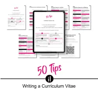 50 Tips for Writing a Curriculum Vitae – Image 1