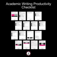 Academic Writing Productivity Checklist – Image 2