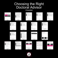 Choosing the Right Doctoral Advisor Checklist – Image 2