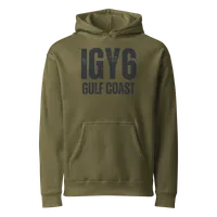 IGY6 - Gulf Coast Hooded Sweatshirt (Black Print) – Image 1
