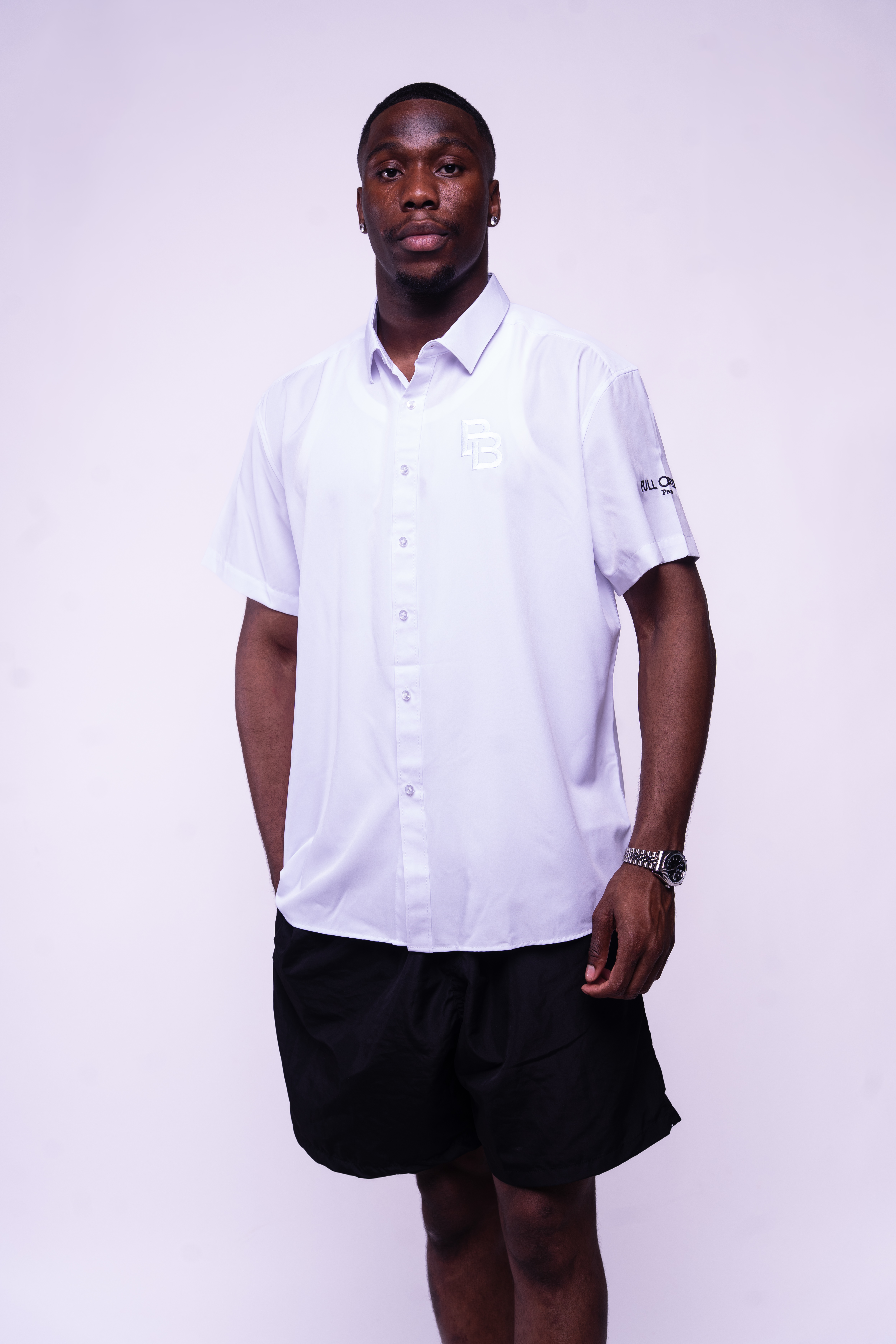 Chemise manches courtes (2 coloris) – Blanc, S