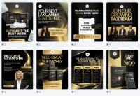 Black and Gold Tax Software and Recruiting Content Pack – Image 1